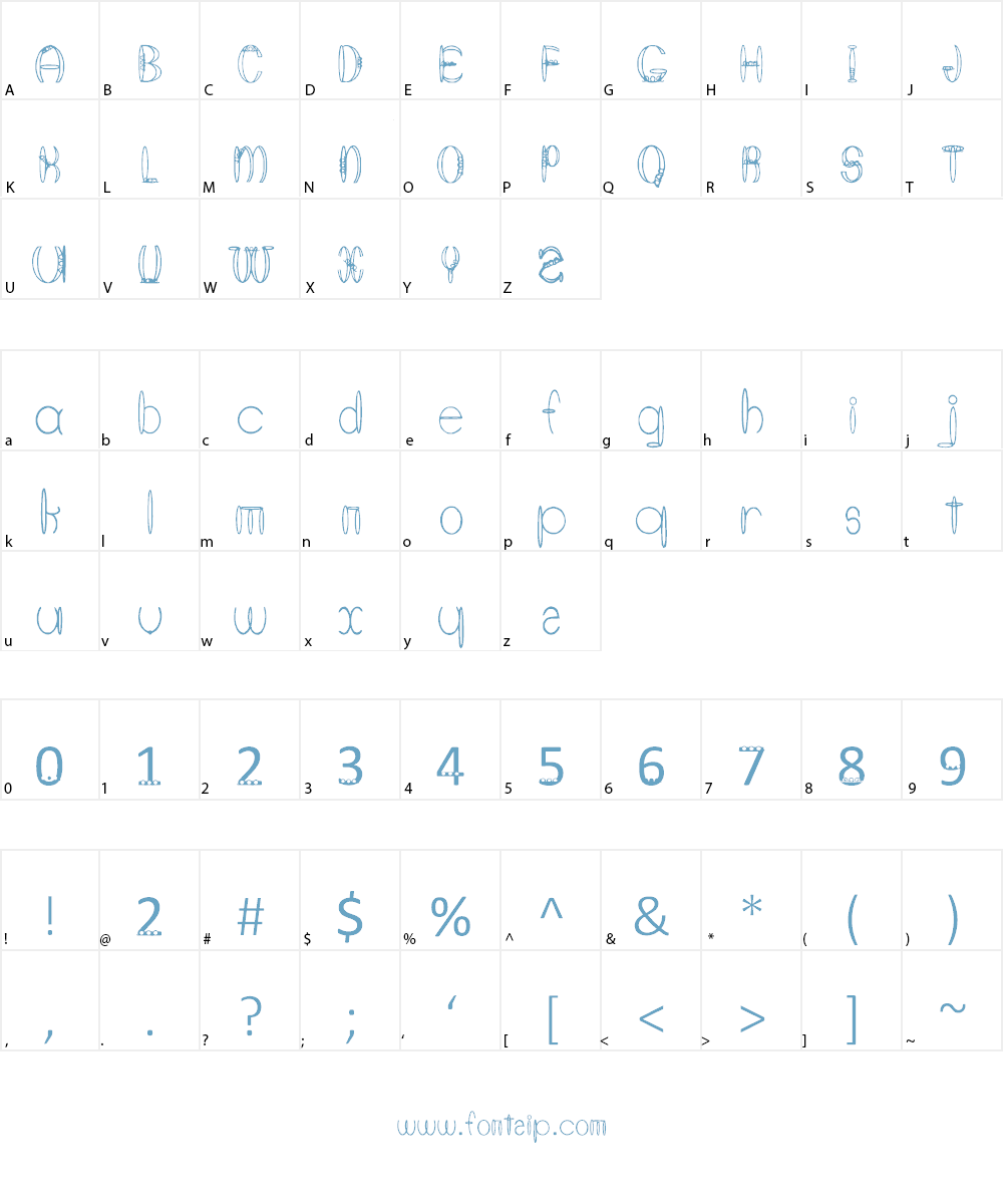 Round About Font Character